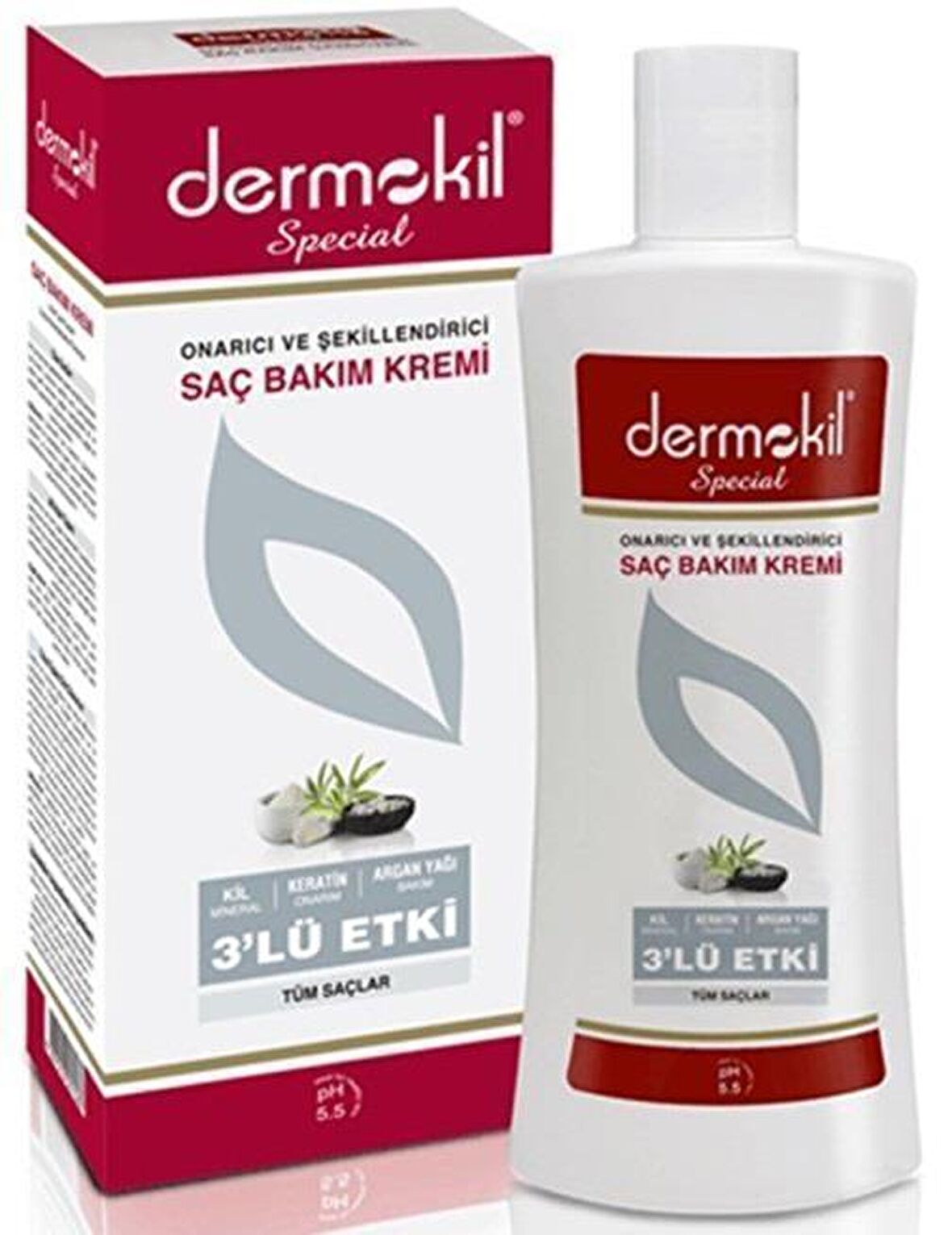 Dermokil 3'lü Etki Onarıcı Tüm Saç Tipleri İçin Saç Kremi 250 ml