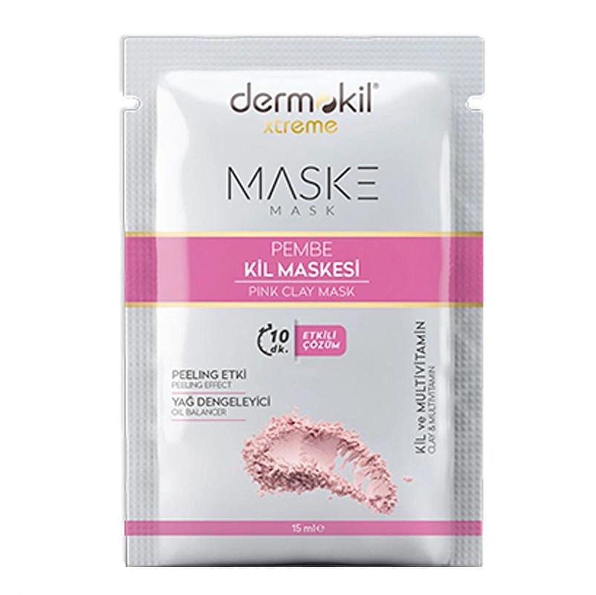 DERMOKİL Pembe Kil Yüz Maskesi 15 ml