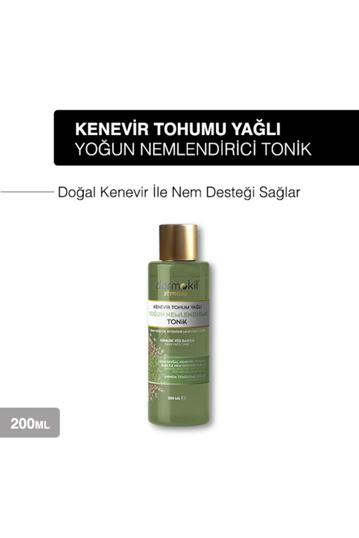 DERMOKİL Kenevir Tohumu Yağlı Yoğun Nemlendirme Tonik 200 ml