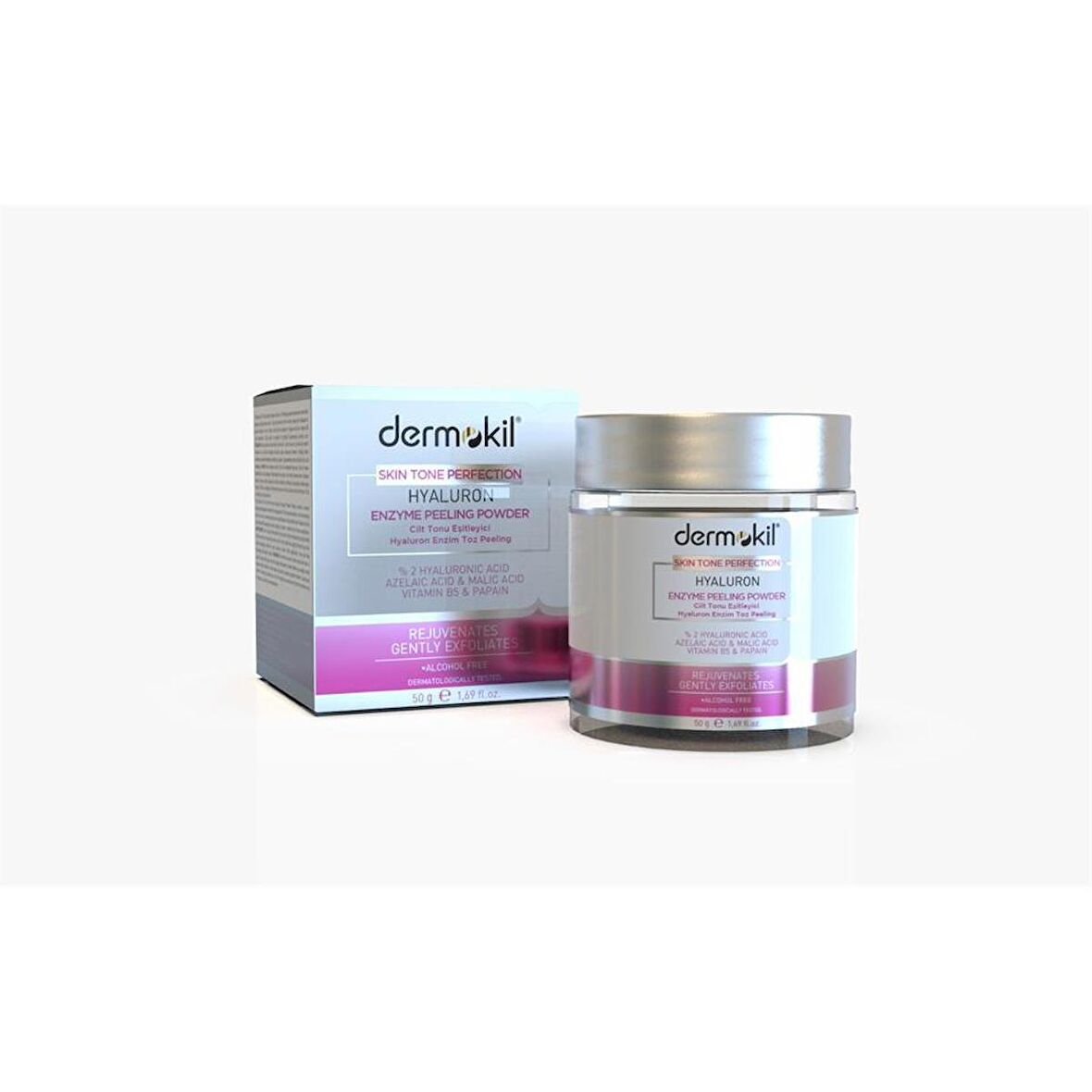 Dermokil Cilt Tonu Eşitleyici Hyaluron Enzim Toz Peeling 50 gr