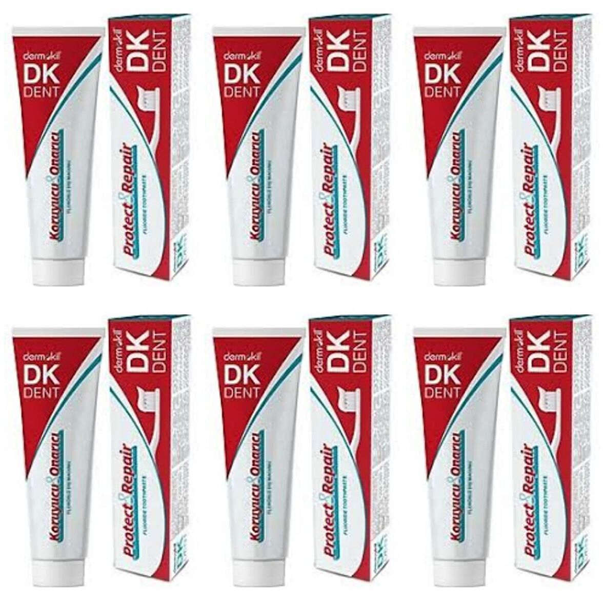 Dermokil DK Dent Florürlü Koruyucu Onarıcı Diş Macunu 6 x 100 ML