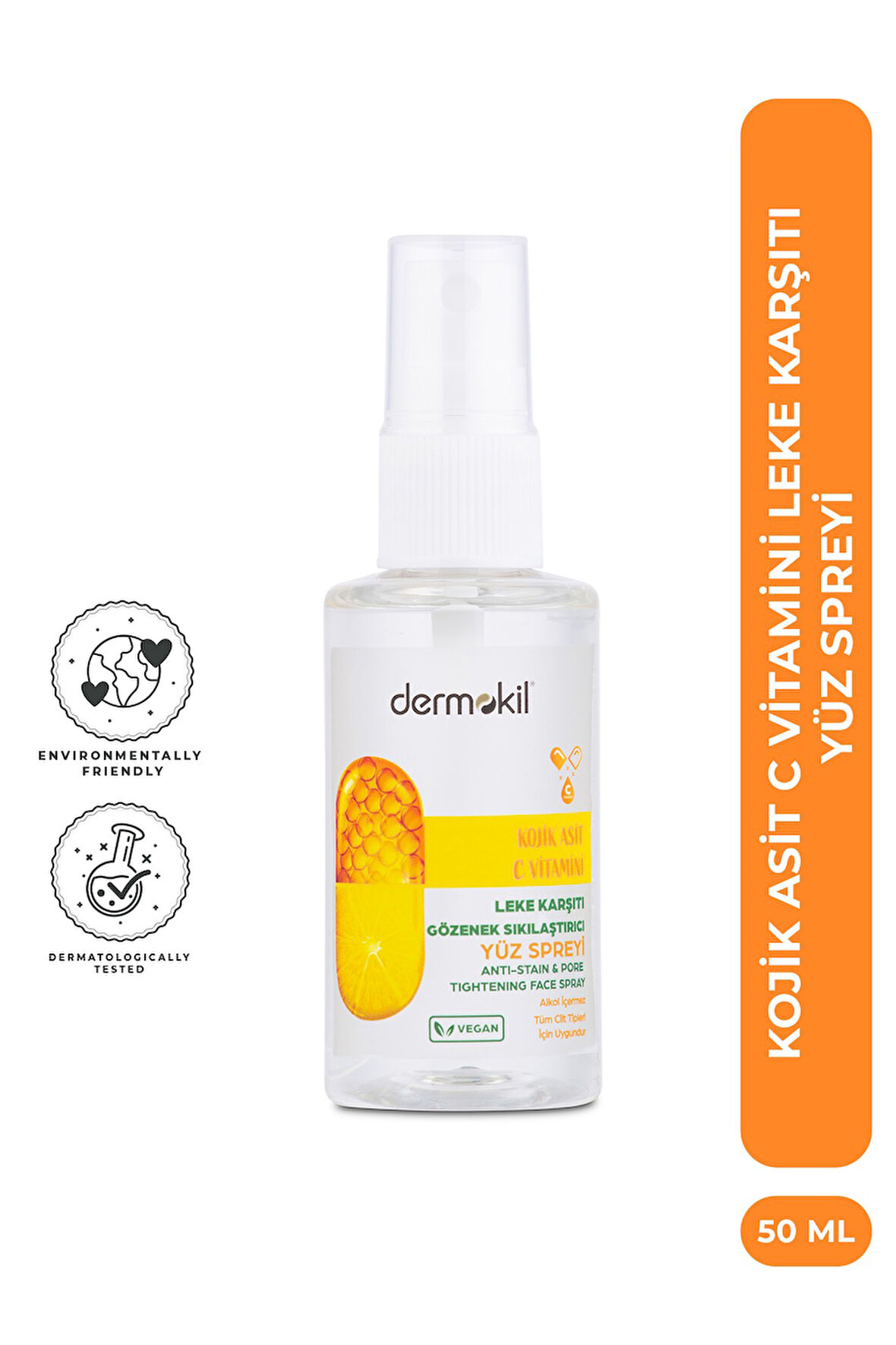 Dermokil Kojik Asit C Vitamini Leke Karşıtı Yüz Spreyi 50 ml