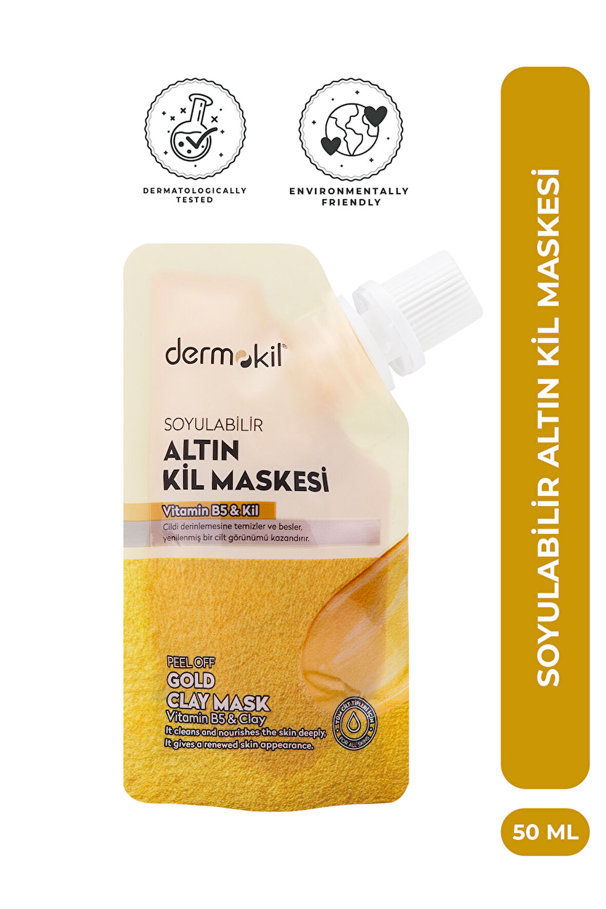Dermokil Soyulabilir Altın Kil Maske 50 ml