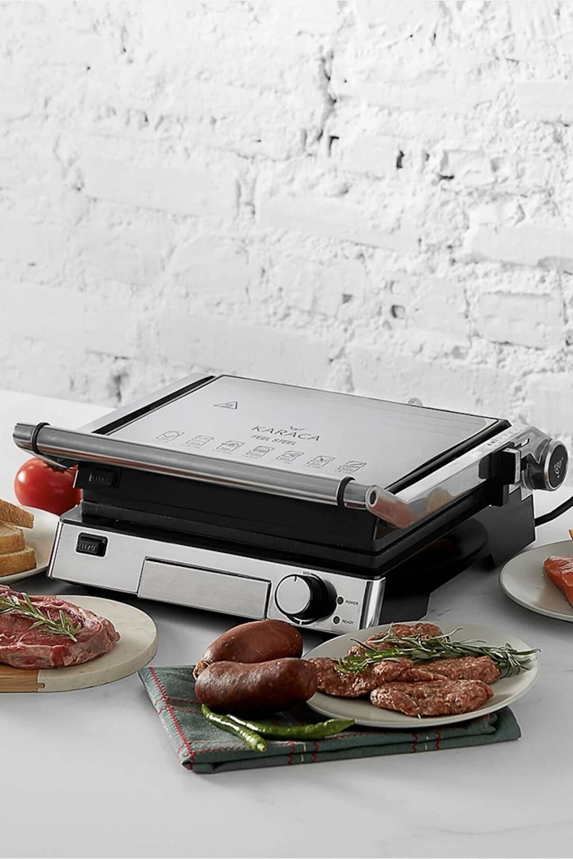 Karaca Biogranit Izgara Ve Tost Makinesi Inox 2000w Paslanmaz Çelik