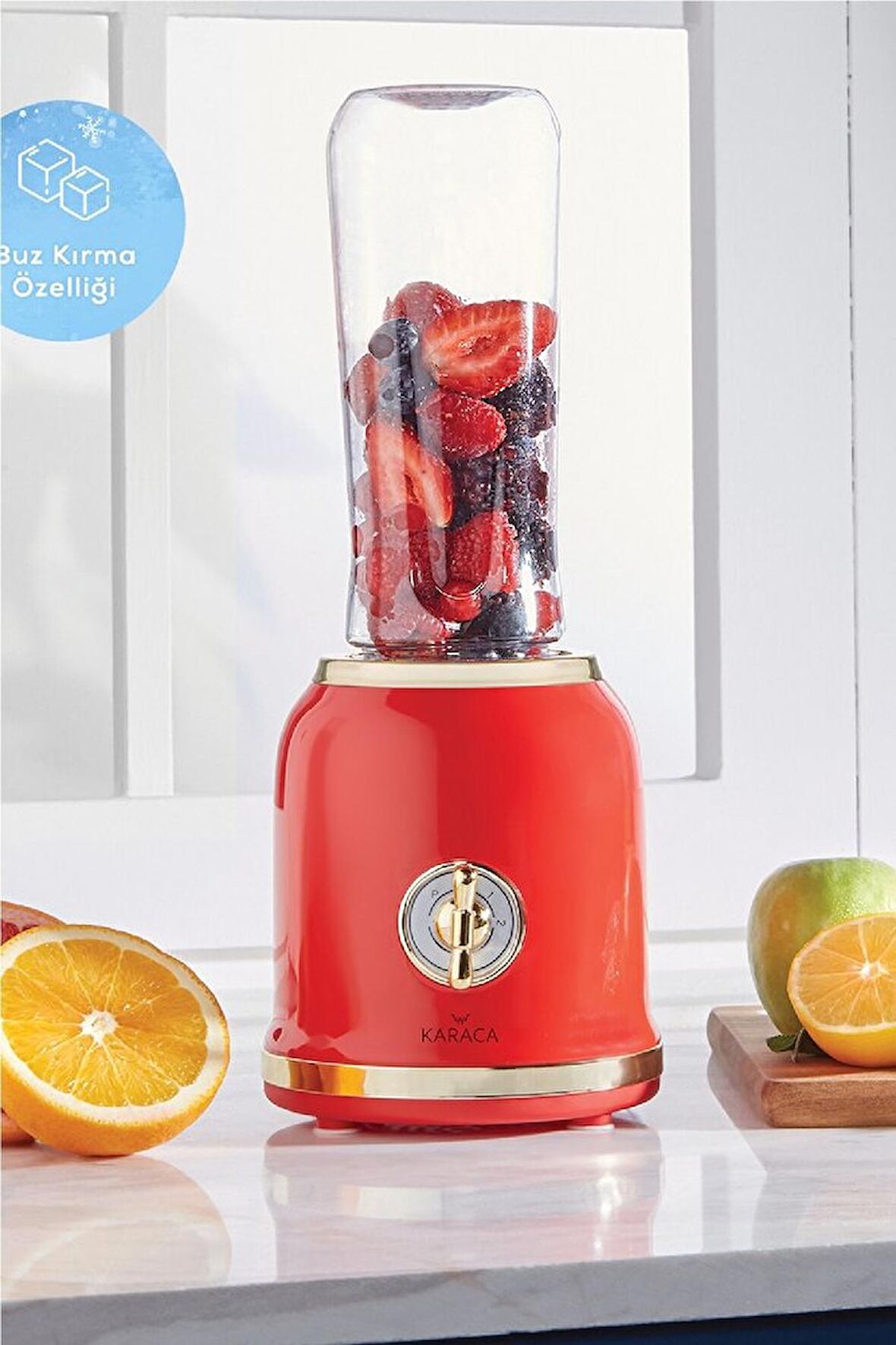 Karaca Retro Personal Kişisel Smoothie Blender Red