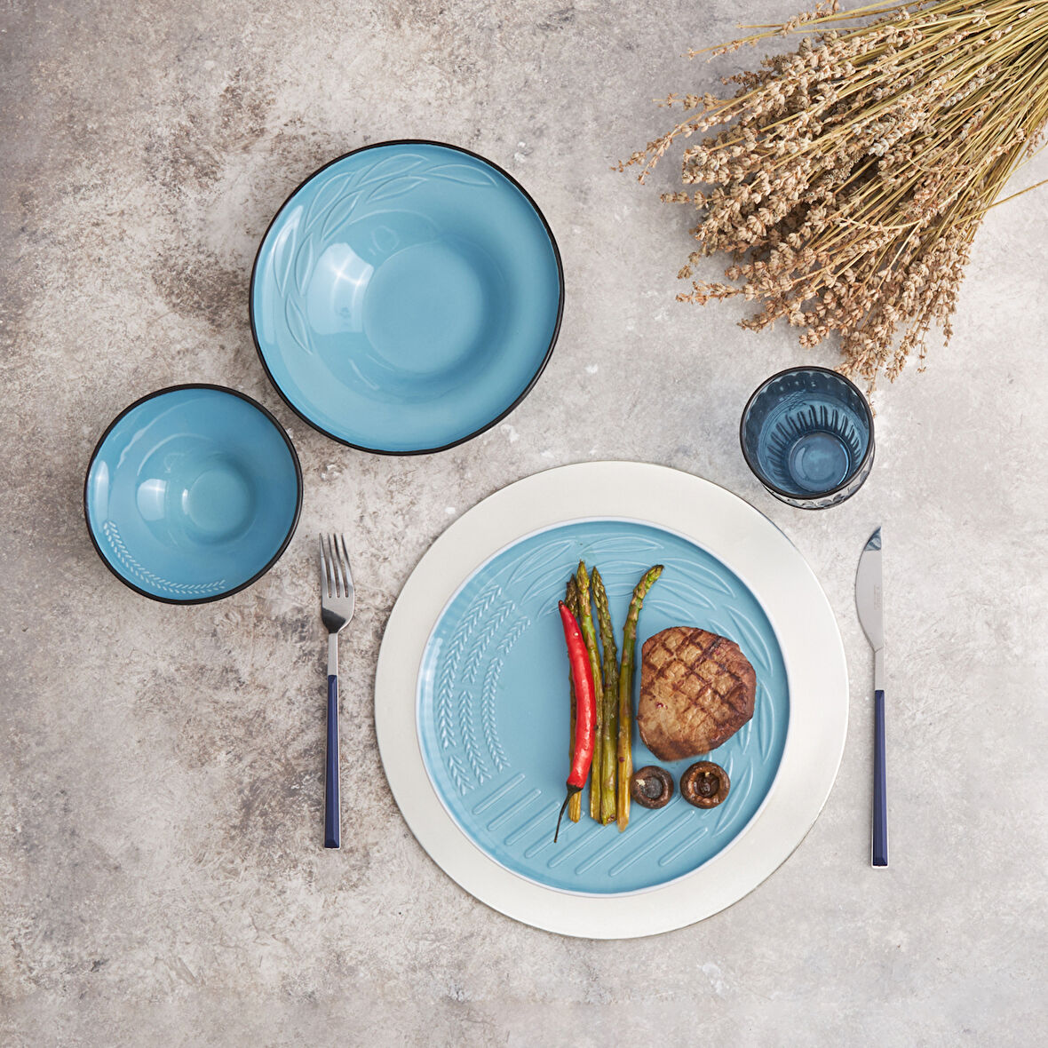 Karaca Earth Collection Fit 3 Parça 1 Kişilik Yemek Takımı