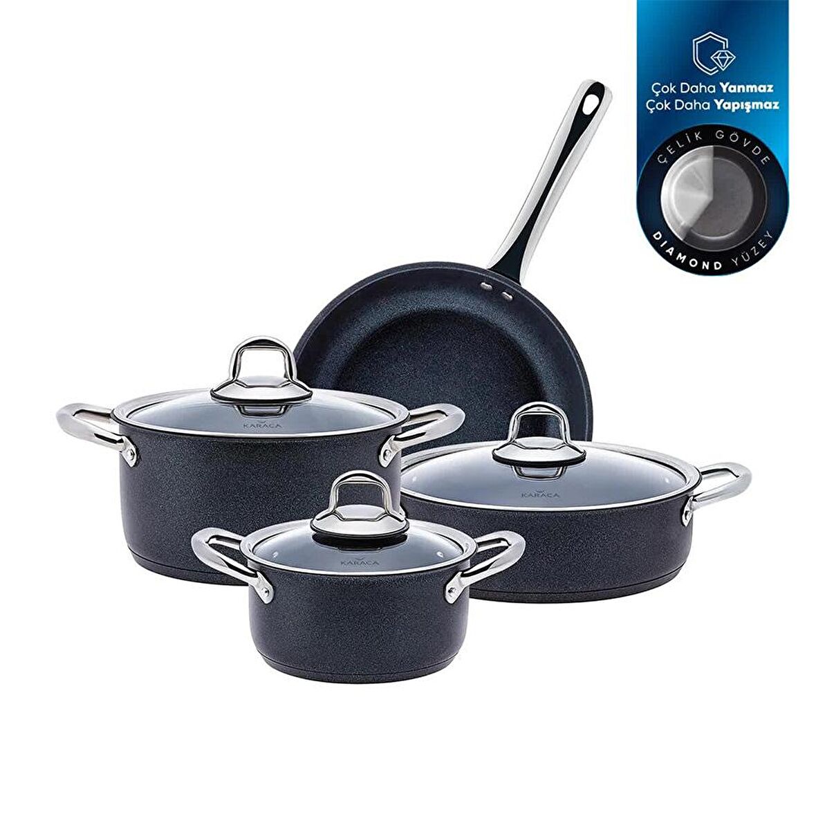 Karaca Diamond 7 Parça Elmas Tencere Seti