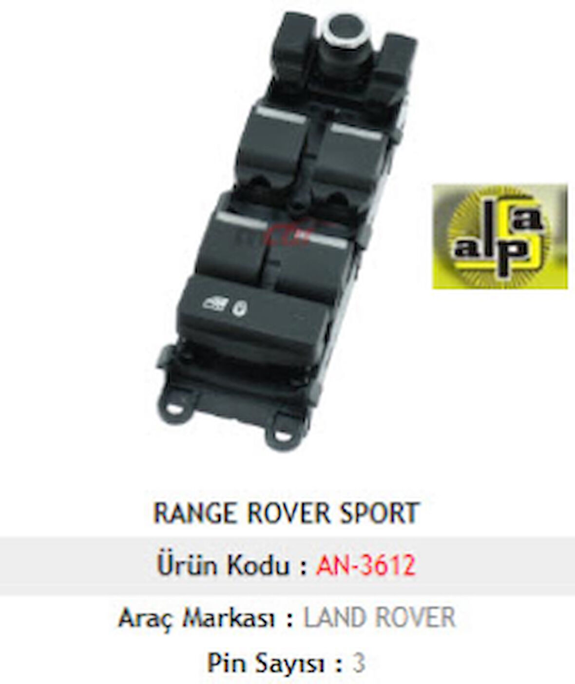 Unıversal Dörtlü Anahtar Sol-Land Range Rover Sport - Mcar-An3612