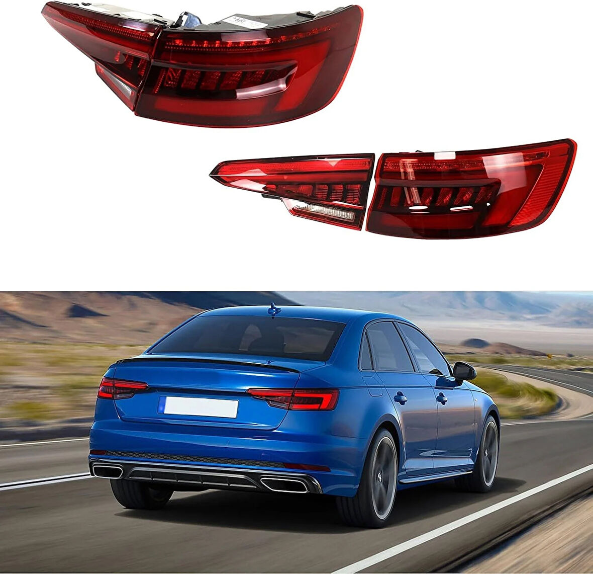 AUTOGP  Audi a4 b9 stop lambası ledli kırmızı b9.5 facelift görünüm 2016 / 2020