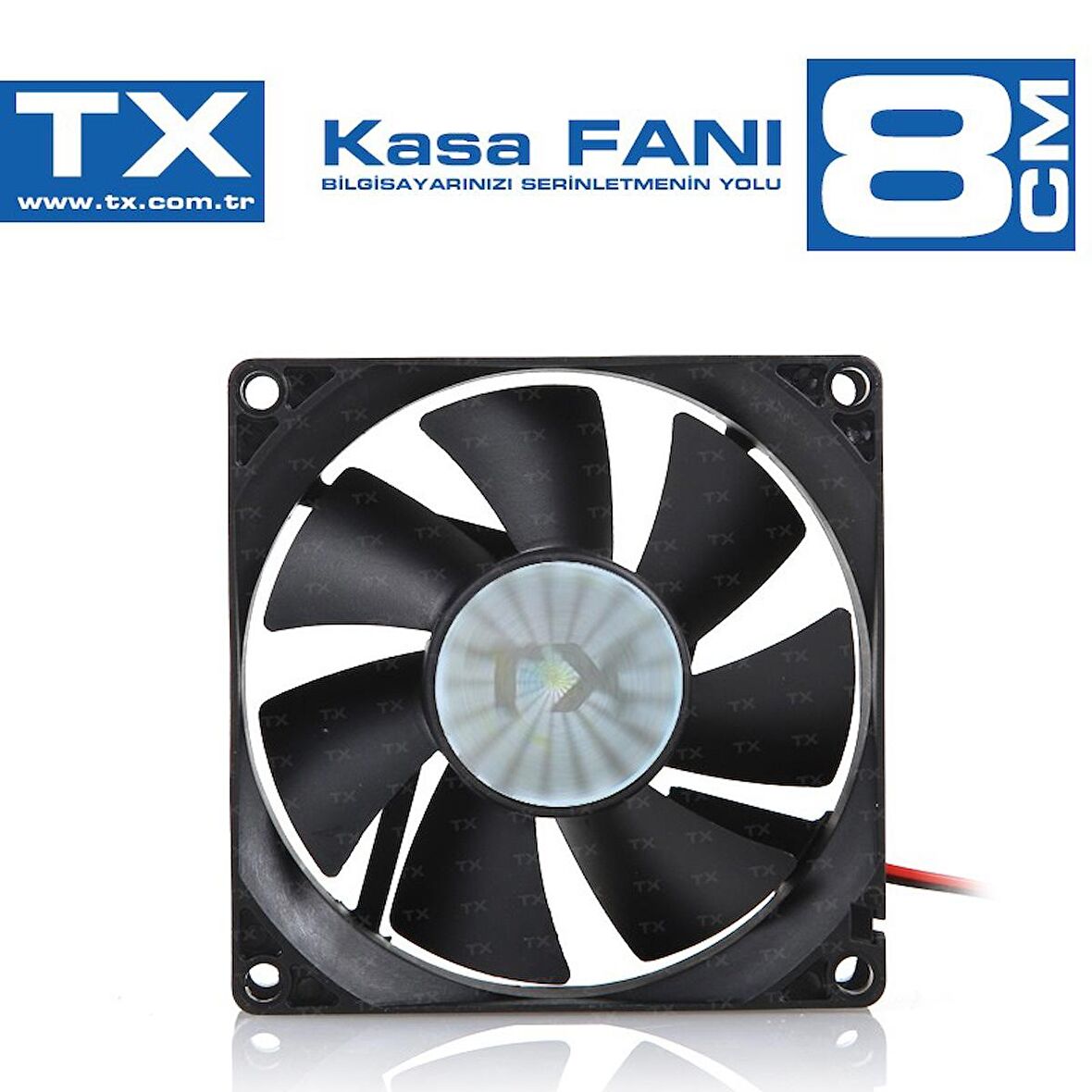 Tx TXCCF08BK 8cm Fanlı Siyah Kasa Fanı