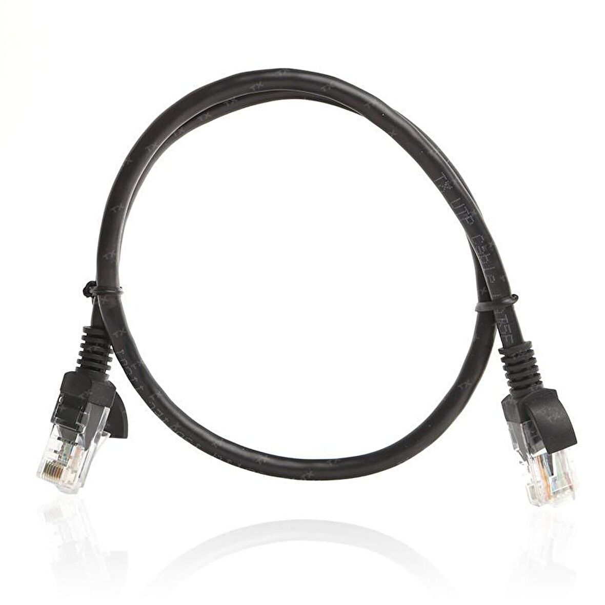 Tx TX-CB-NT5U50B 0,50 Mt CAT5E Cca Solid UTP Siyah Patch Cord Kab