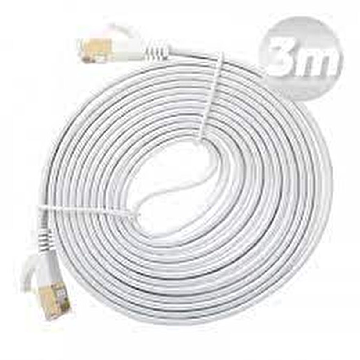 Dark DK-CB-NT7F300W 3 Mt CAT7 AWG30 FTP Beyaz Slim Patch Cord Kablo