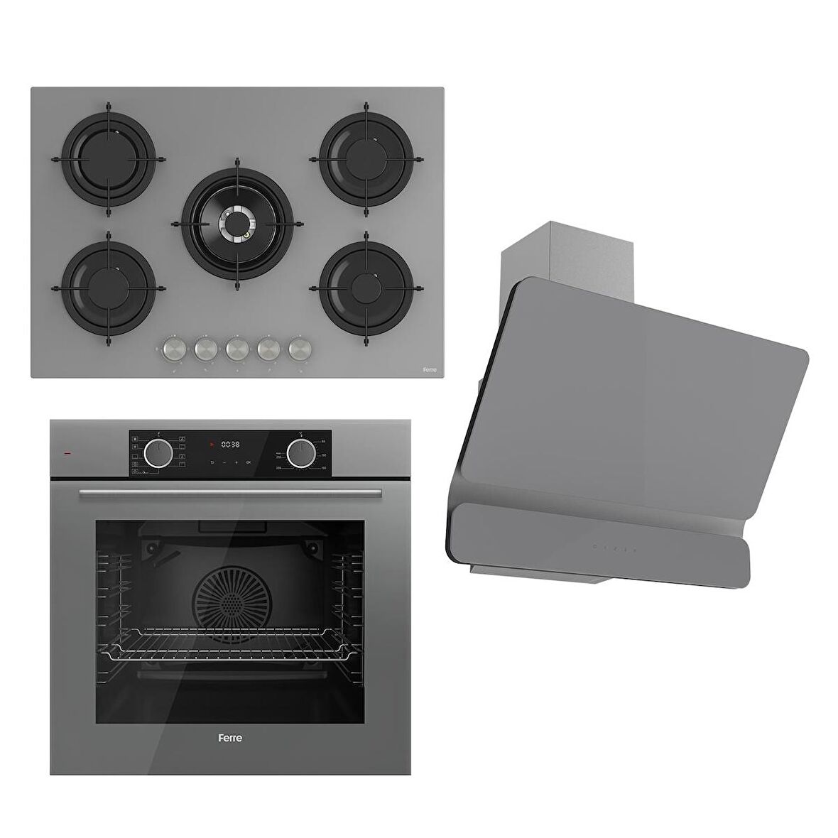 Ferre FRYART Cs Serisi Gri Set ( RS038+ XE63CPR + D082)