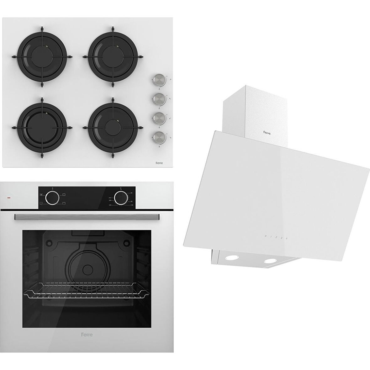 Ferre Statik Cs Serisi Beyaz Set (CS206 + XE61CB +D078 )