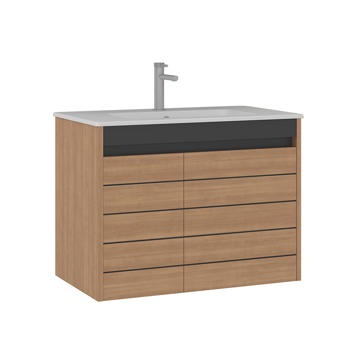 Orka Ricato 80 Cm Banyo Alt Dolabı Lavabo Dahil Morgana Kiraz