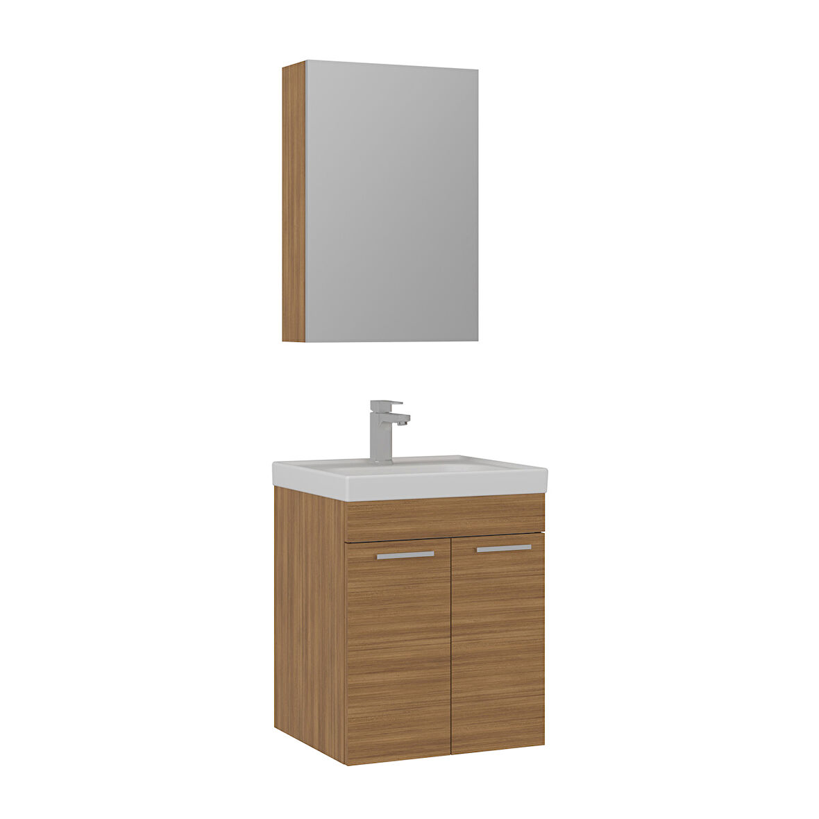 Orka Enez 55 Cm Banyo Dolabı Takımı Teak