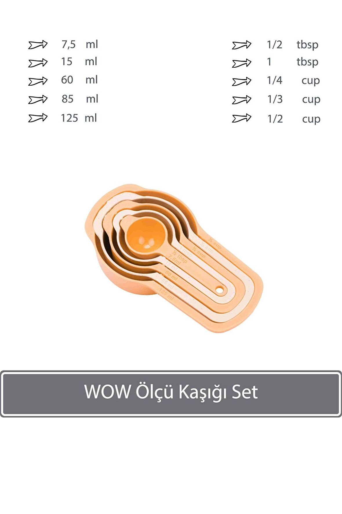 Wow Ölçü Kaşığı Set - Somon