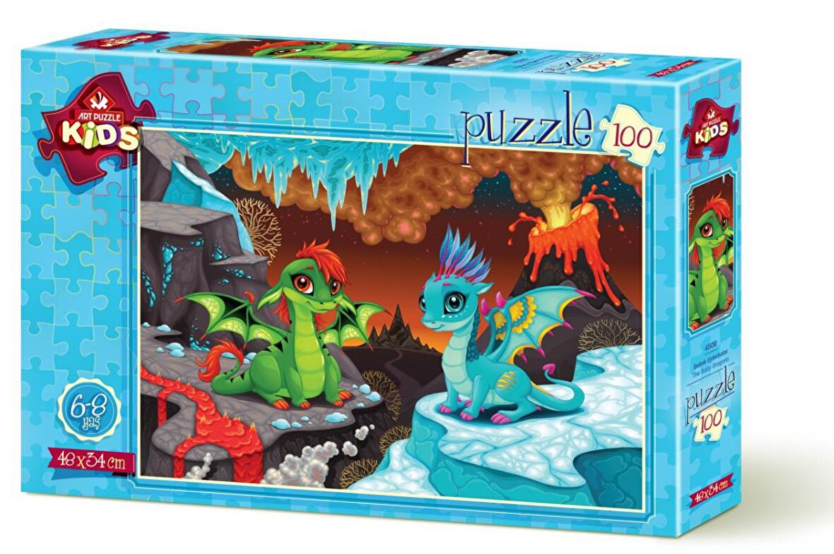 Art Hayvanlar 100 Parça Çocuk Puzzle