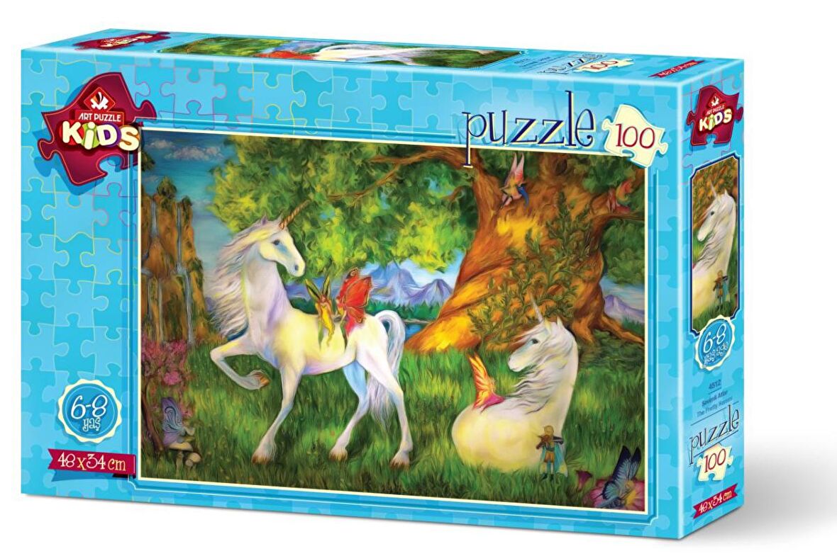 Art Hayvanlar 100 Parça Çocuk Puzzle