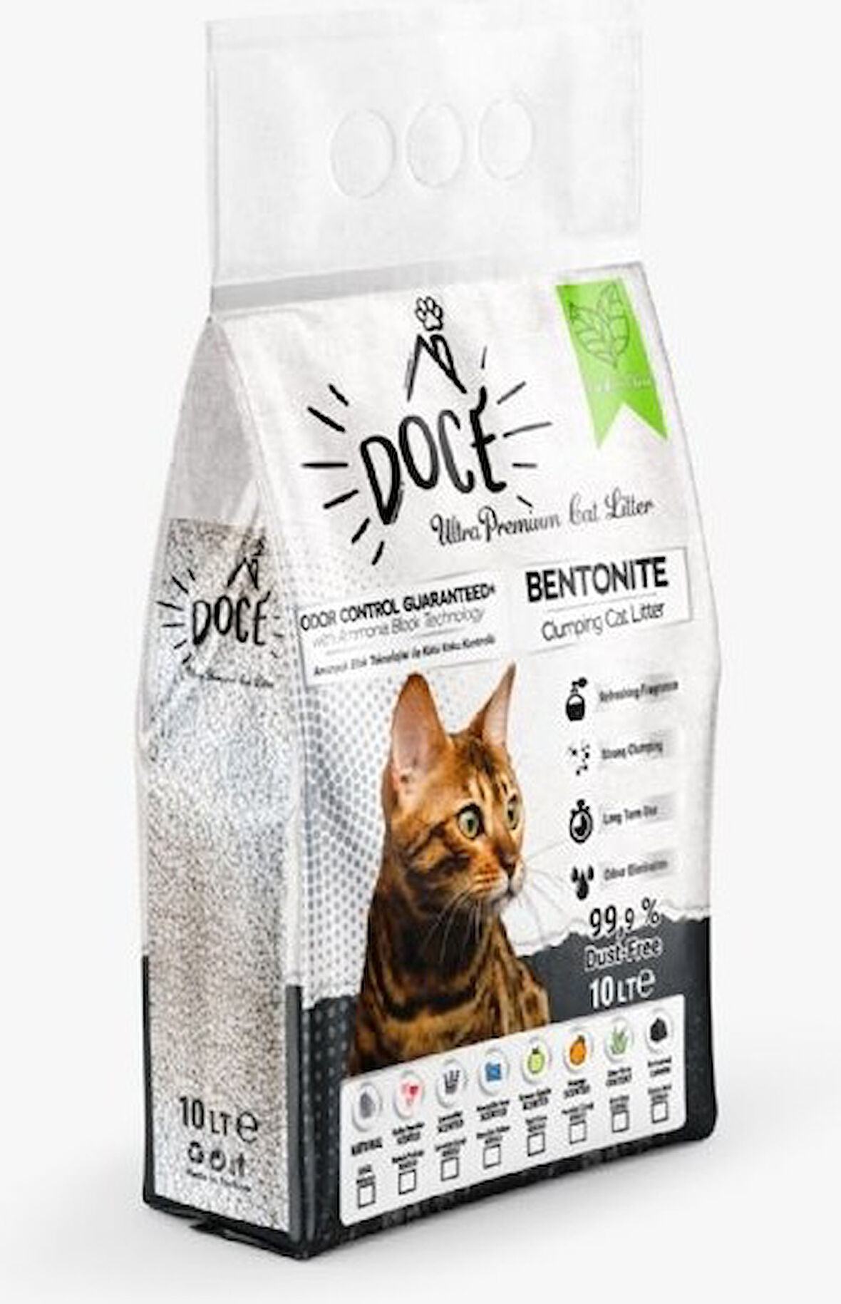 Doce 10 Lt Yoğun Aktif Karbonlu Kedi Kumu