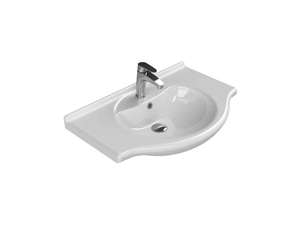 Cerastyle Turkuaz Nil Etajerli Lavabo 75 Cm