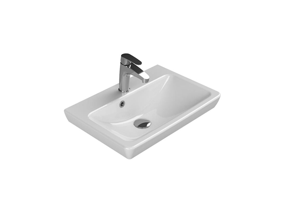 Cerastyle Turkuaz Porto Etajerli Lavabo 55*38 Cm