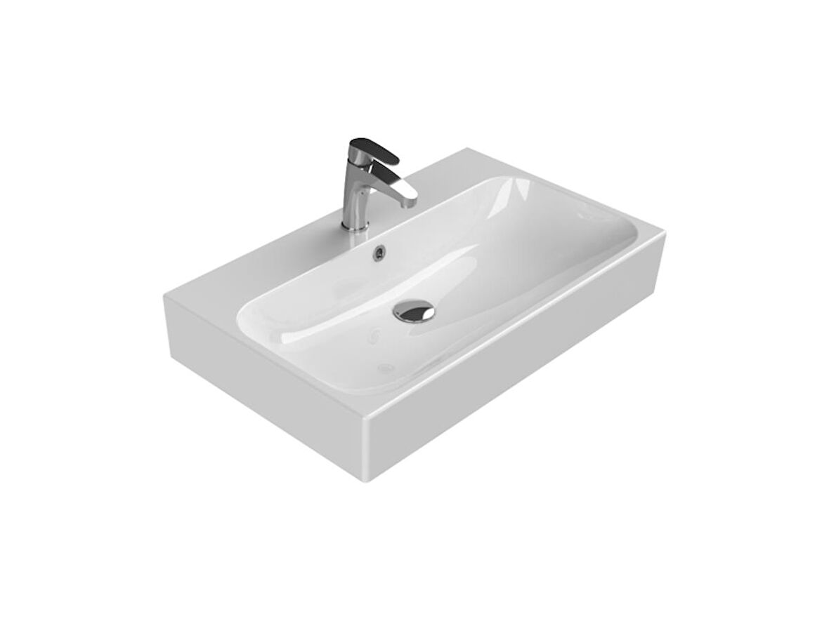 Cerastyle Turkuaz Pinto Etajerli Lavabo 75 Cm