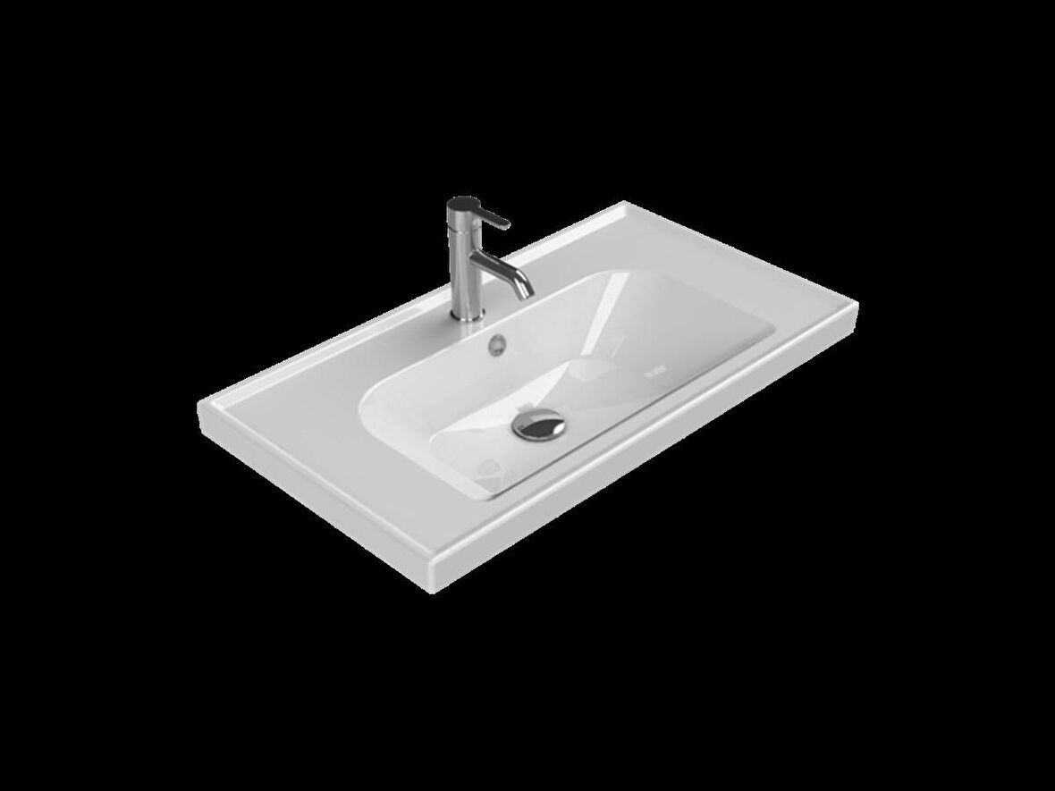 Cerastyle Turkuaz Frame Etajerli Lavabo 80X45 Cm