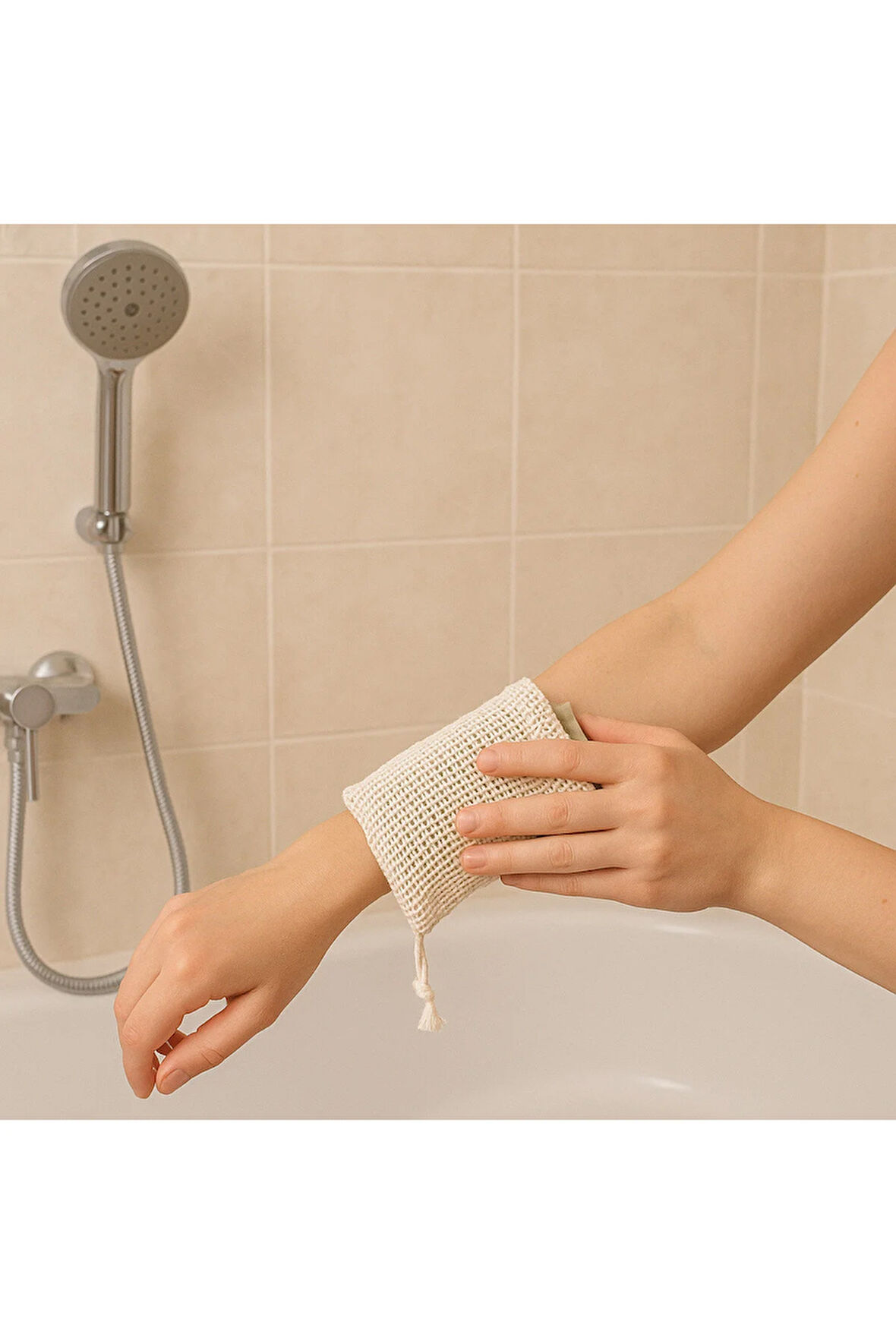 File Duş Lifi Banyo Sabun Kesesi Yumuşak Pamuklu File 5'li Set