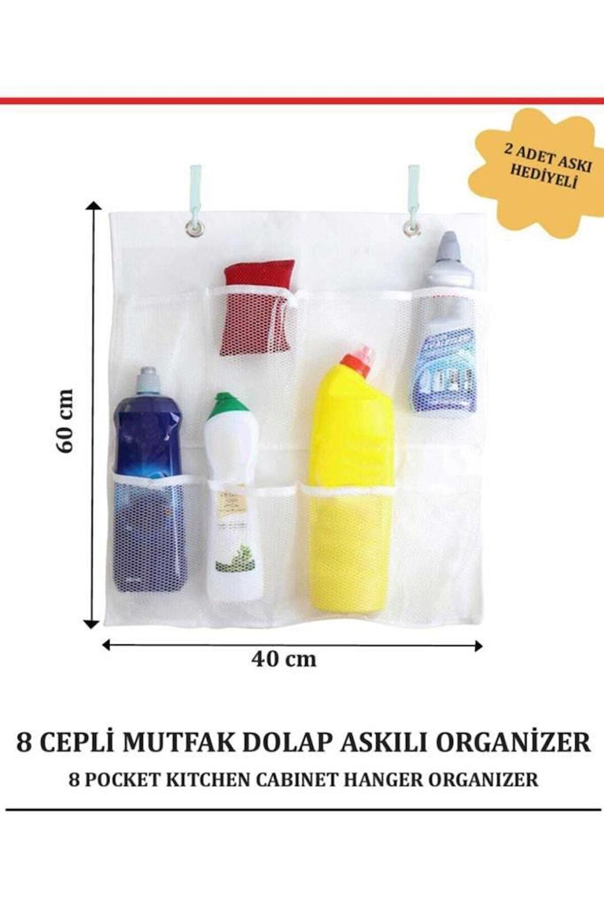 8 Cepli Mutfak Dolap Organizeri