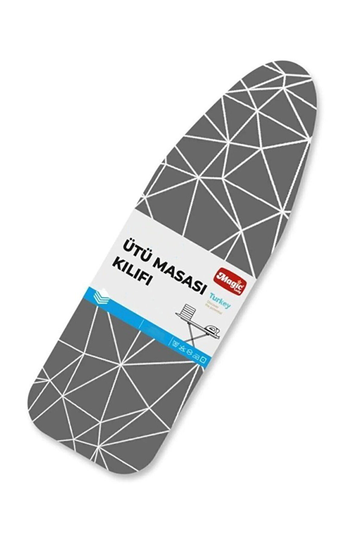 Ütü Masası Kılıfı Örtüsü Bezi Geometrik Desenli İnce Süngerli Ayarlanabilir 45x135 cm
