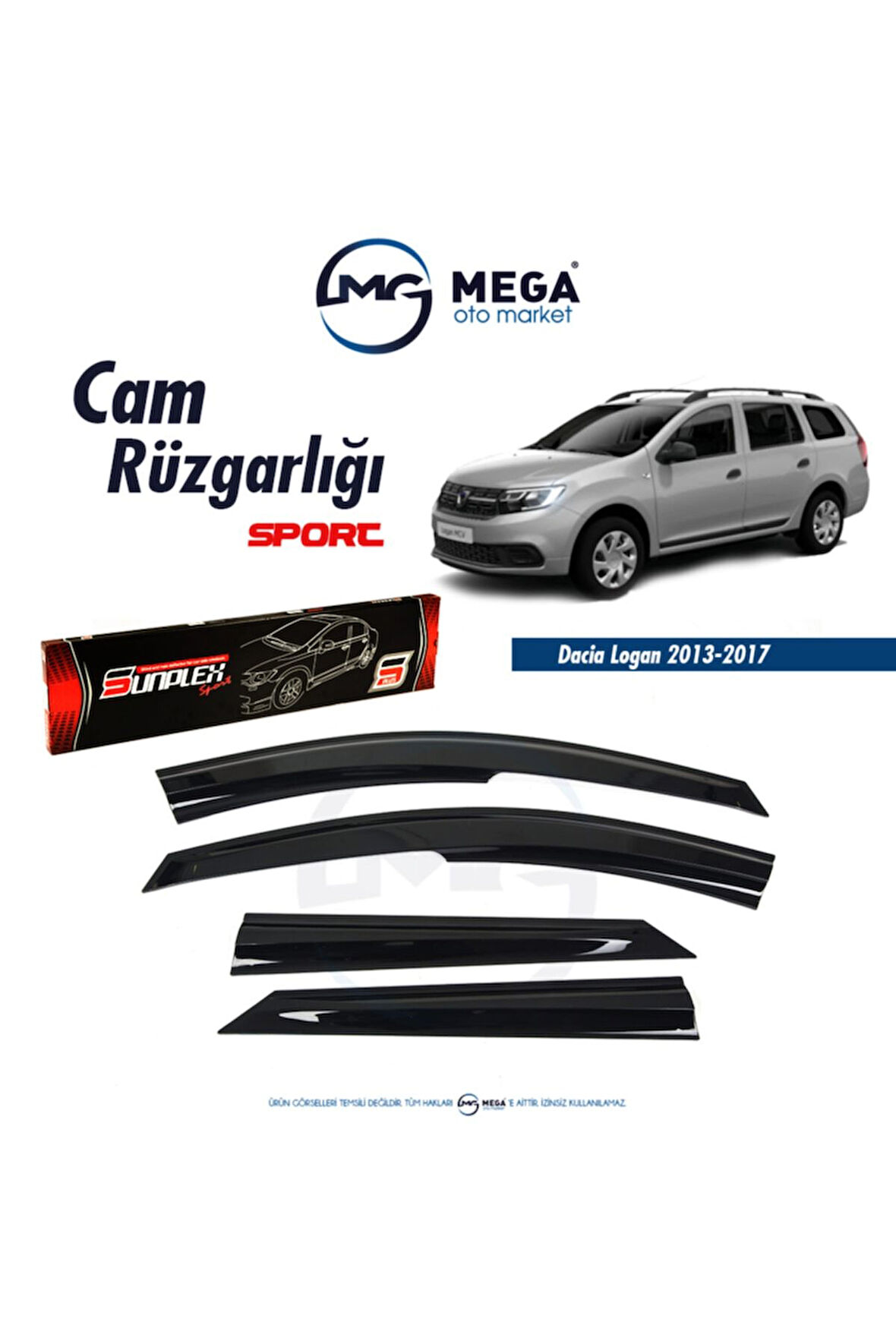 Dacia Logan Mcv 2013-2017 Cam Rüzgarlık Mugen Tip