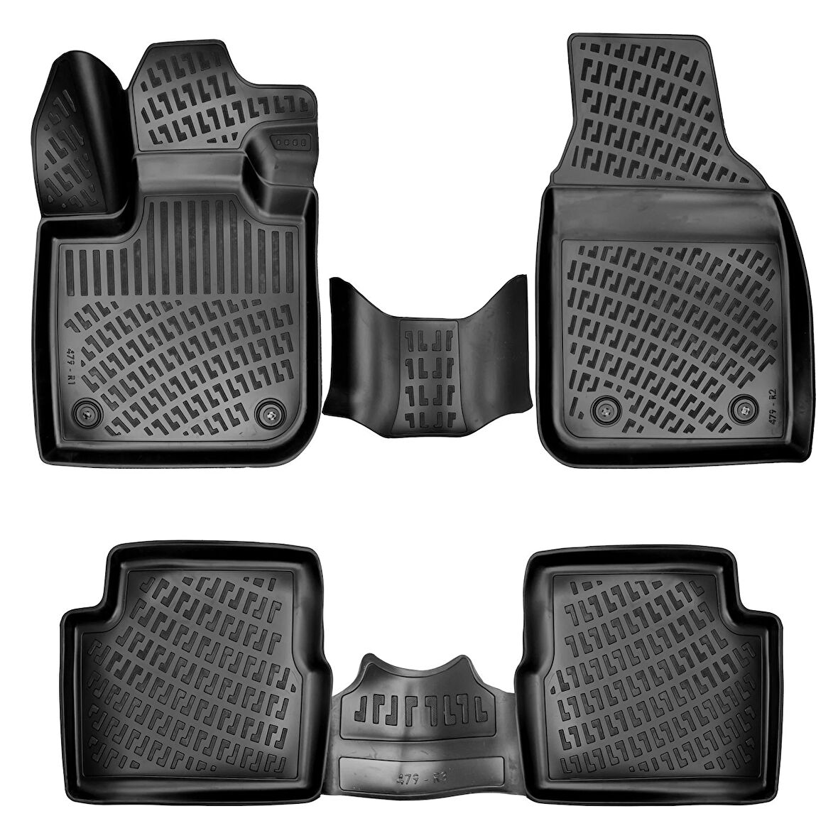 Rizline 3D Oto Paspas Siyah Renk Fiat 500L 2012 - 2017 ile uyumlu