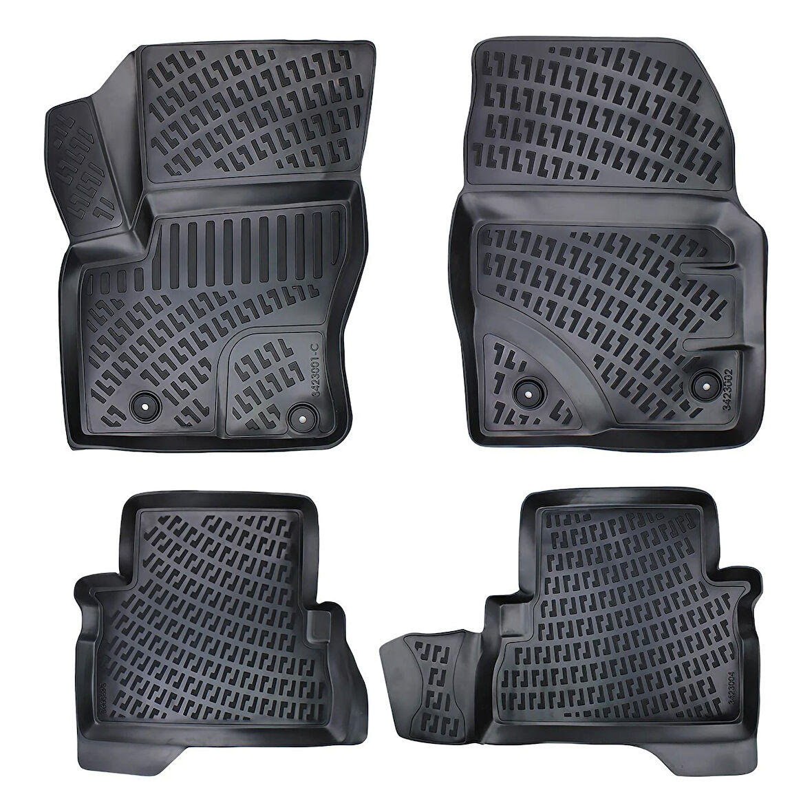 Rizline 3D Oto Paspas Siyah Renk Ford C - Max 2003 - 2010 ile uyumlu