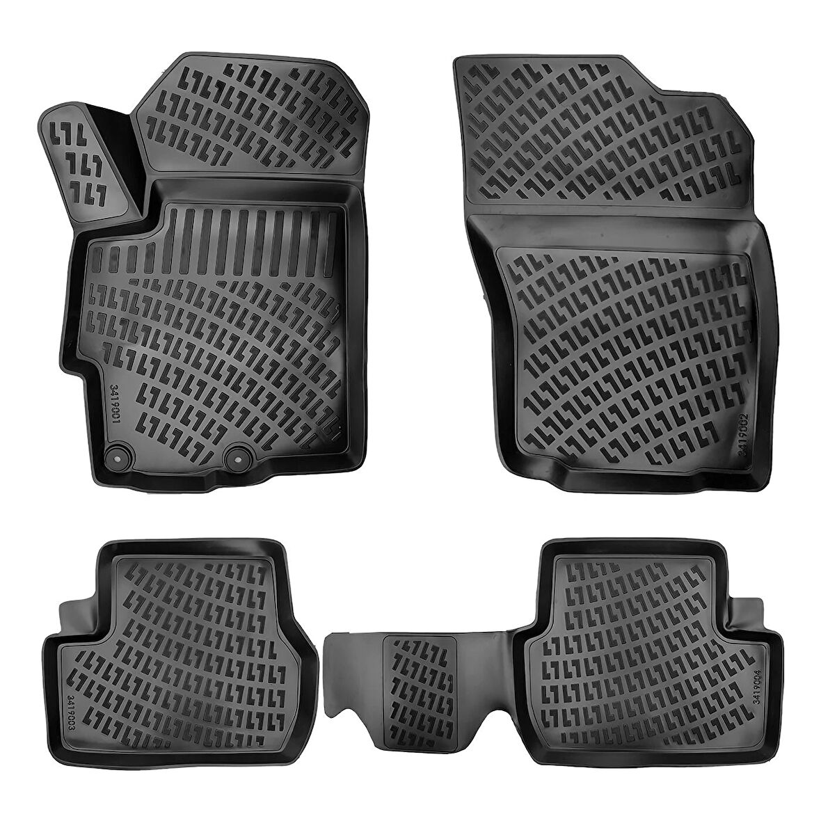 Rizline 3D Oto Paspas Siyah Renk Mitsubishi Lancer 2008 - Sonrası ile uyumlu
