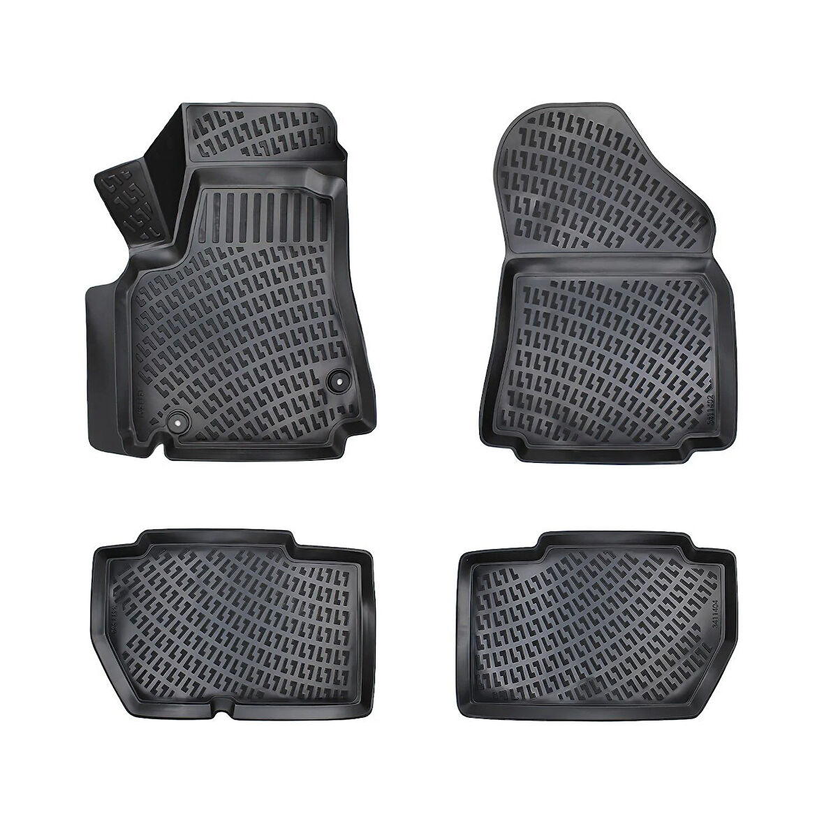 Rizline 3D Oto Paspas Siyah Renk Peugeot Partner Tepe 90 HP 2008 - Sonrası ile uyumlu