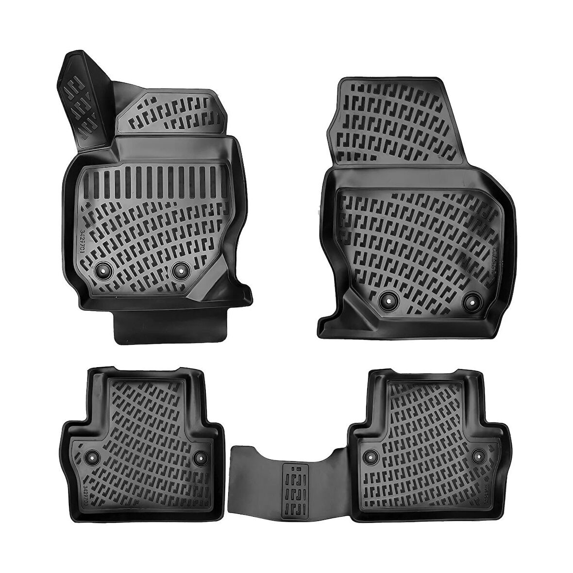 Rizline 3D Oto Paspas Siyah Renk Volvo S80 2006 - 2016 ile uyumlu
