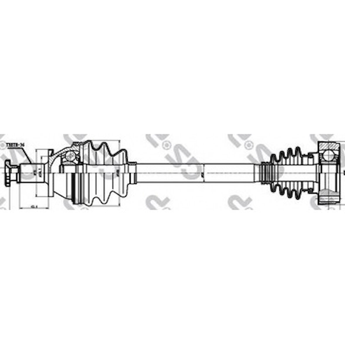 Vag On Aks Sol Cordoba İbiza Fabıa Polo 1,2 / 1,4 16v / 1,9sdi 99>07 - Gsp 203063