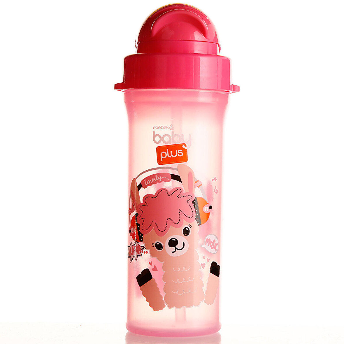 baby plus 300 cc Pembe Desenli Pipetli Bebek Matara