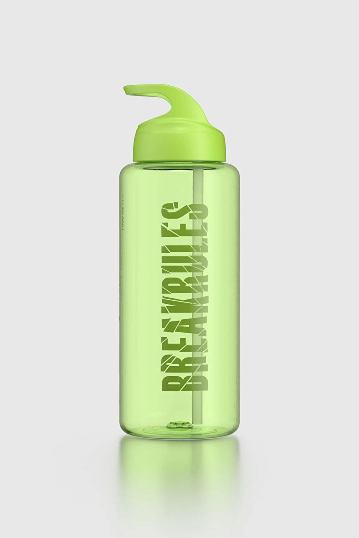 Renga Moly Yazı Desenli 1000 ml Pipetli Tritan Matara 912139 Yeşil