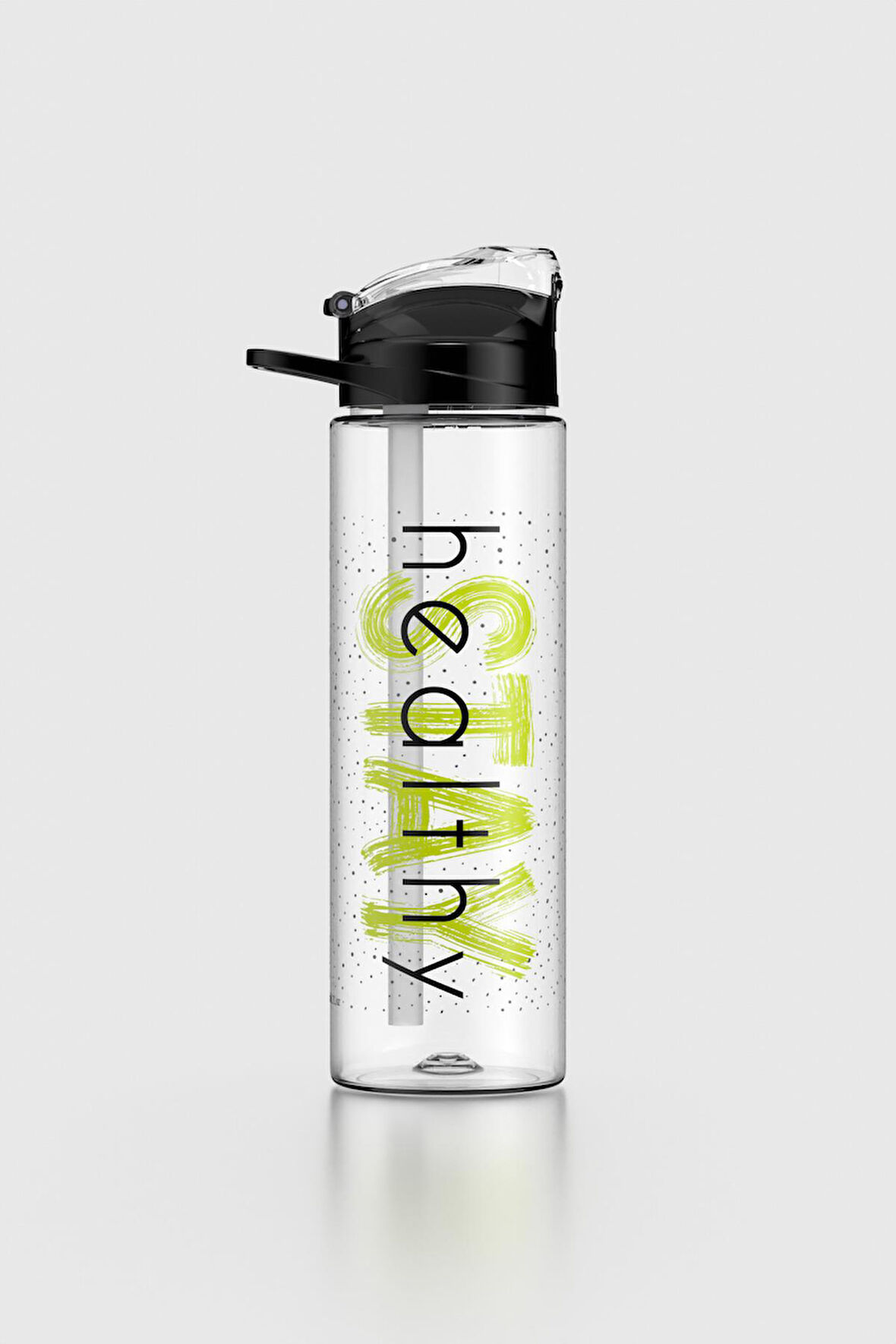 Renga Falcon Stay Desenli 630 ml Pipetli Tritan Matara 912016 Siyah