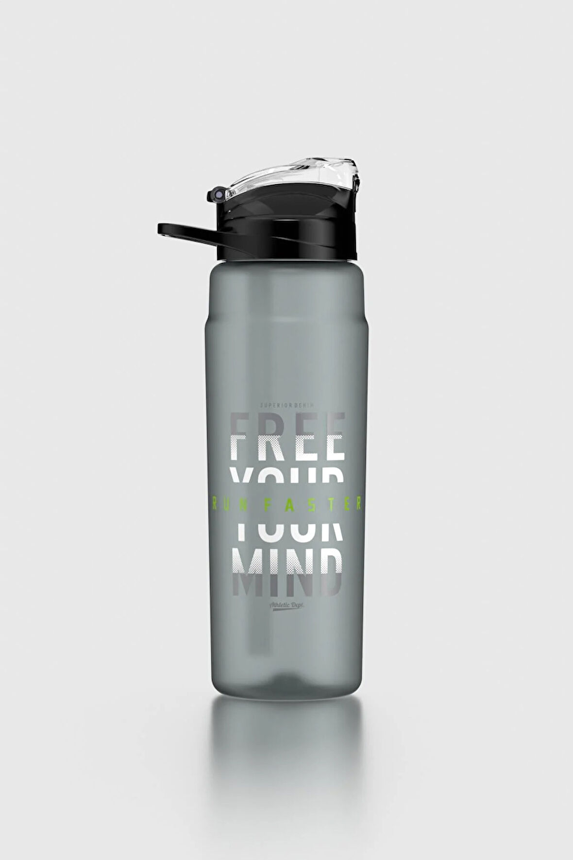 Renga Falcon Yazı Desenli 800 ml Pipetli Tritan Matara 912140 Siyah