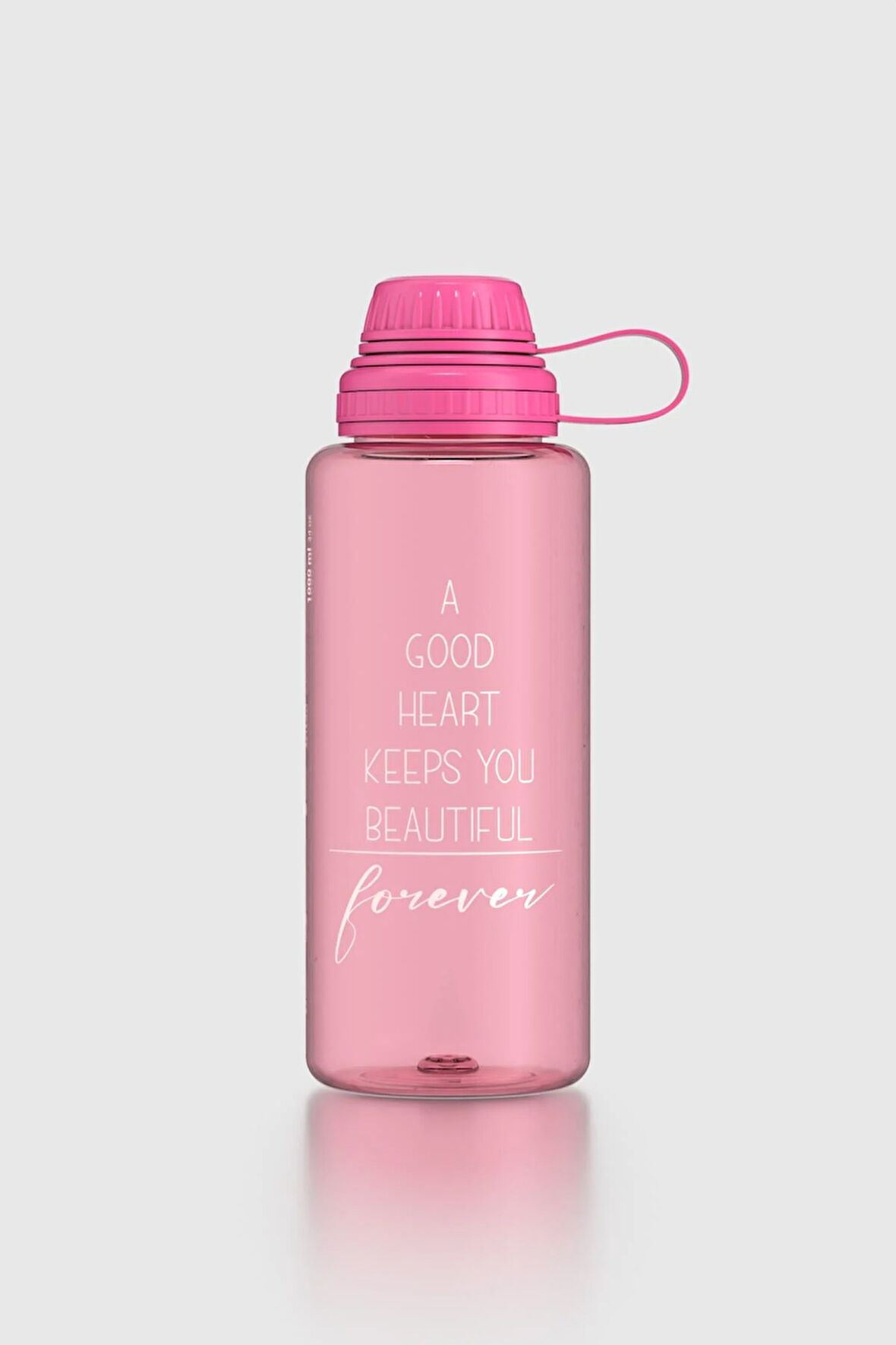 Renga Ege Yazı Desenli 1000 ml Tritan Matara 912141 Fuşya