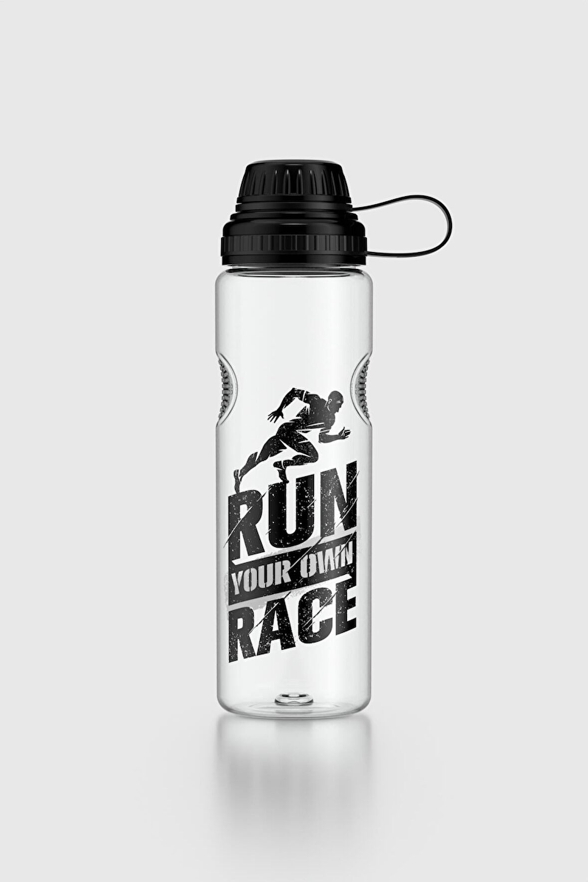 Renga Ege Yazı Desenli 750 ml Tritan Matara 912067 Siyah