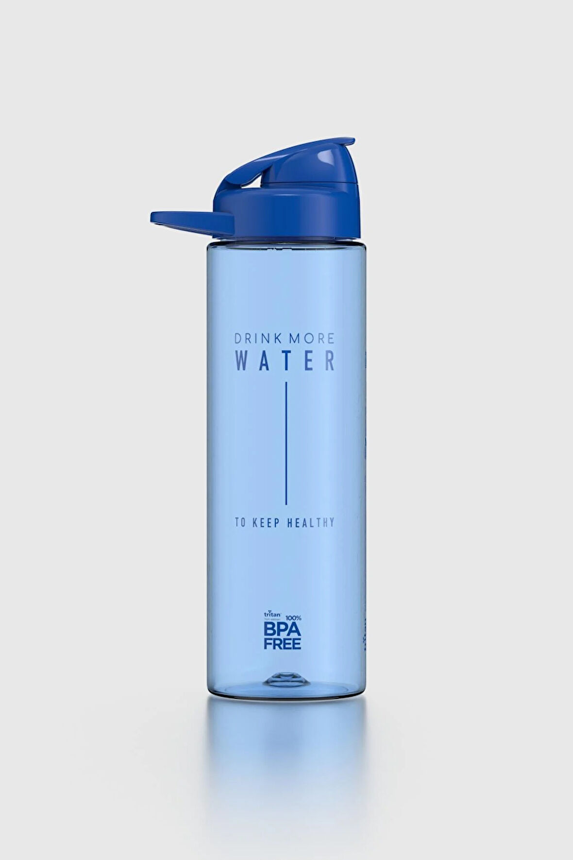 Renga Lidya Yazı Desenli 630 ml Tritan Matara 912033 Mavi