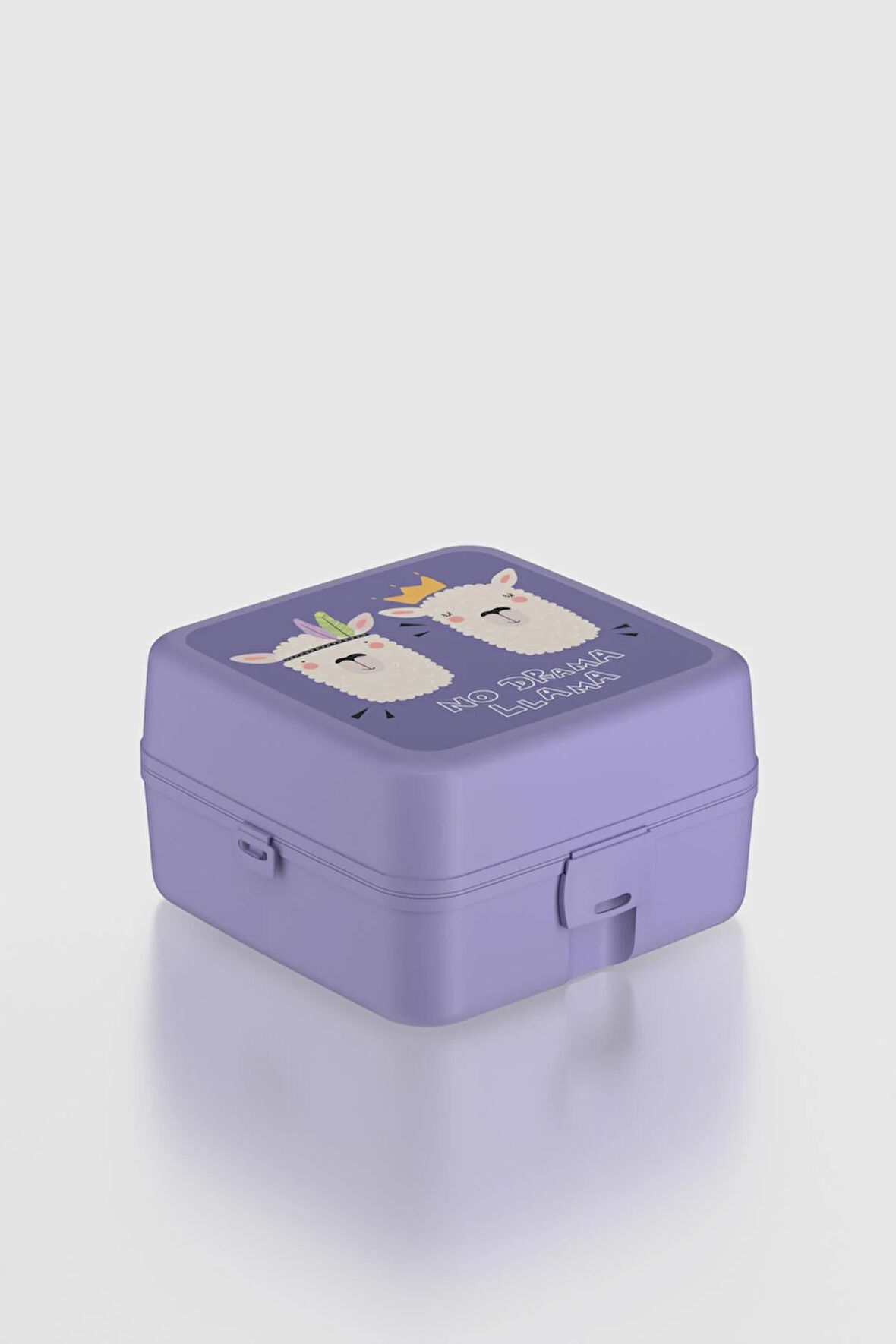 Renga Leya Lama Desenli PP Çocuk Beslenme Kabı 412003 Mor