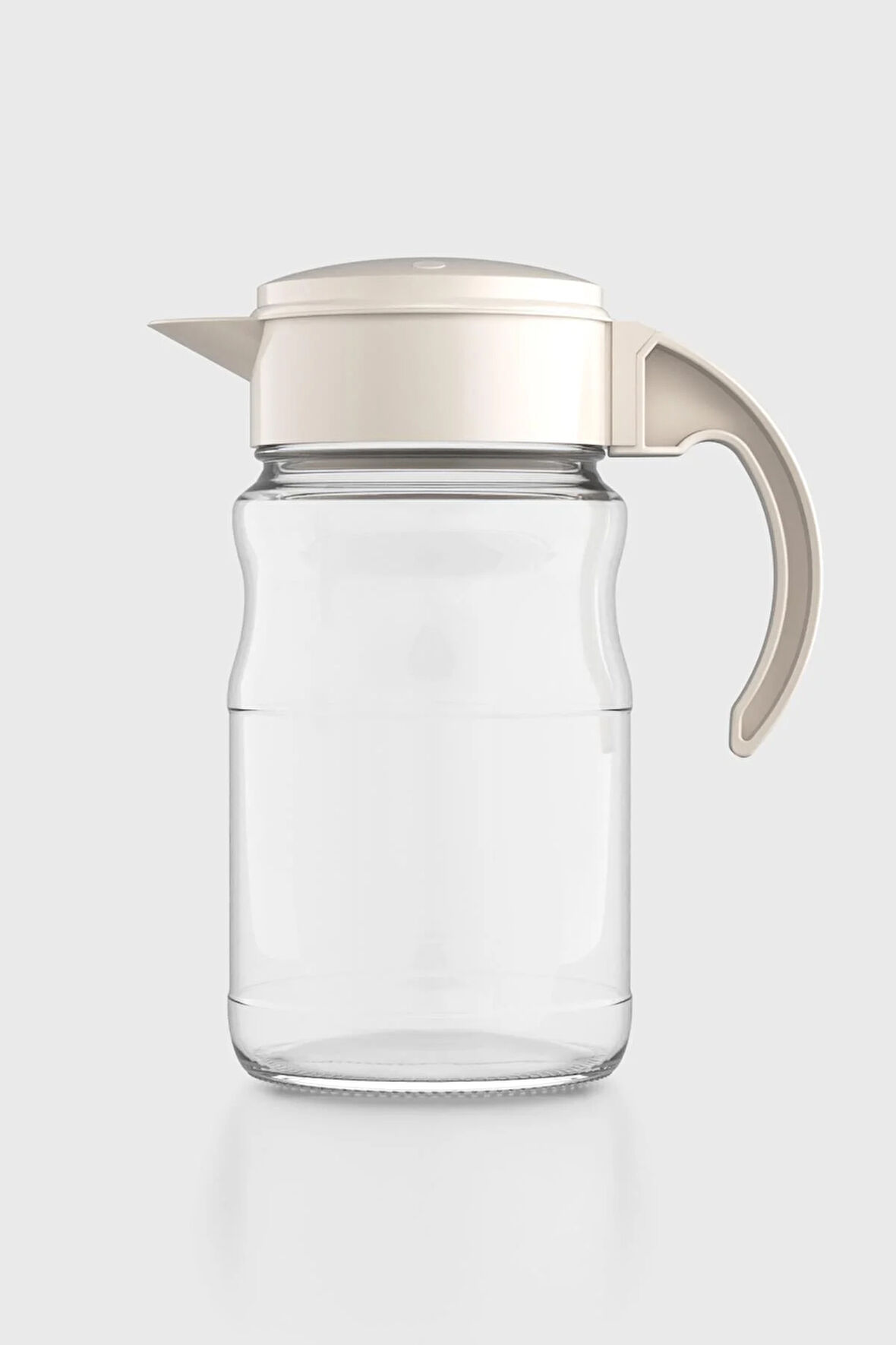 Renga Spiro 1700 ml Bej Kapaklı Cam Sürahi 111031