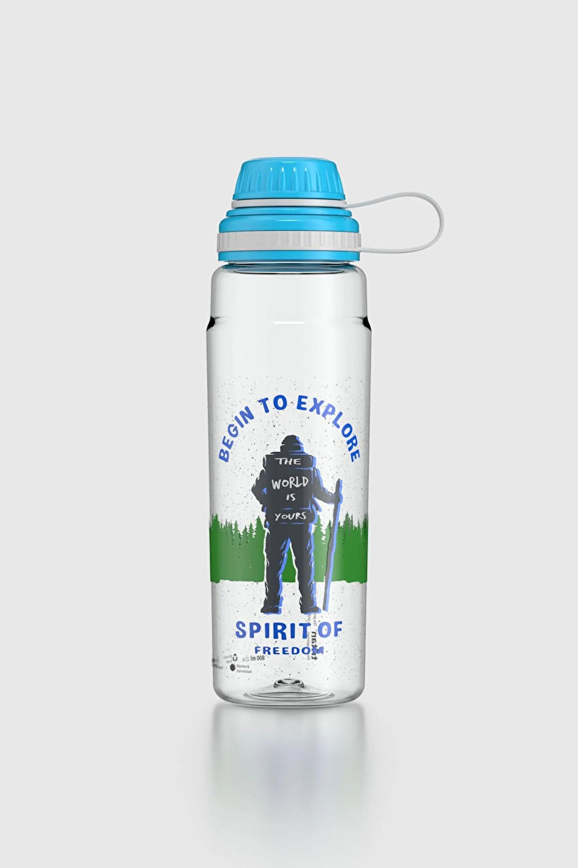 Renga Ege Begin Desen 800 ml Tritan Matara 912069 Mavi