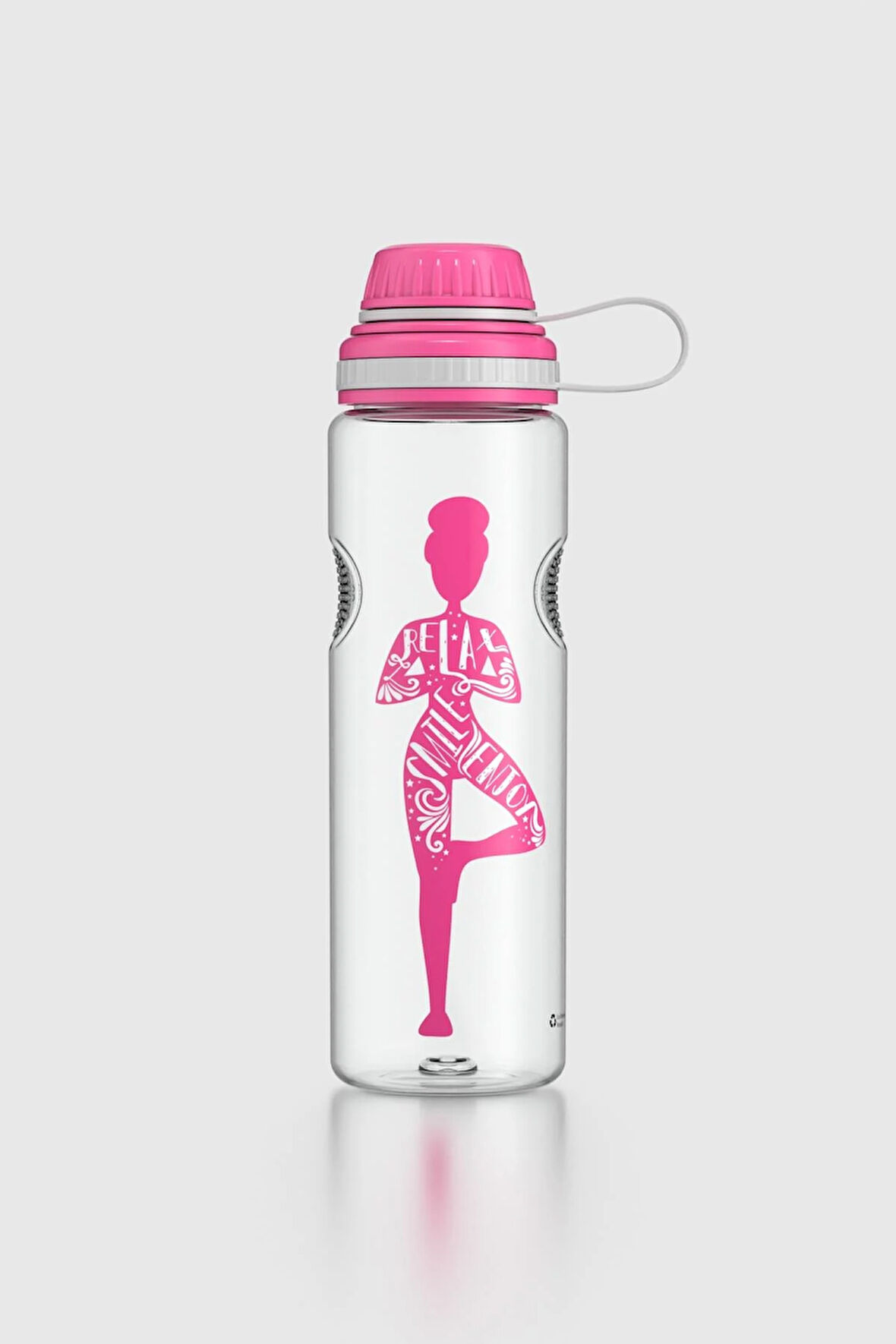 Renga Ege Yoga Desenli 750 ml Tritan Matara 912067 Fuşya