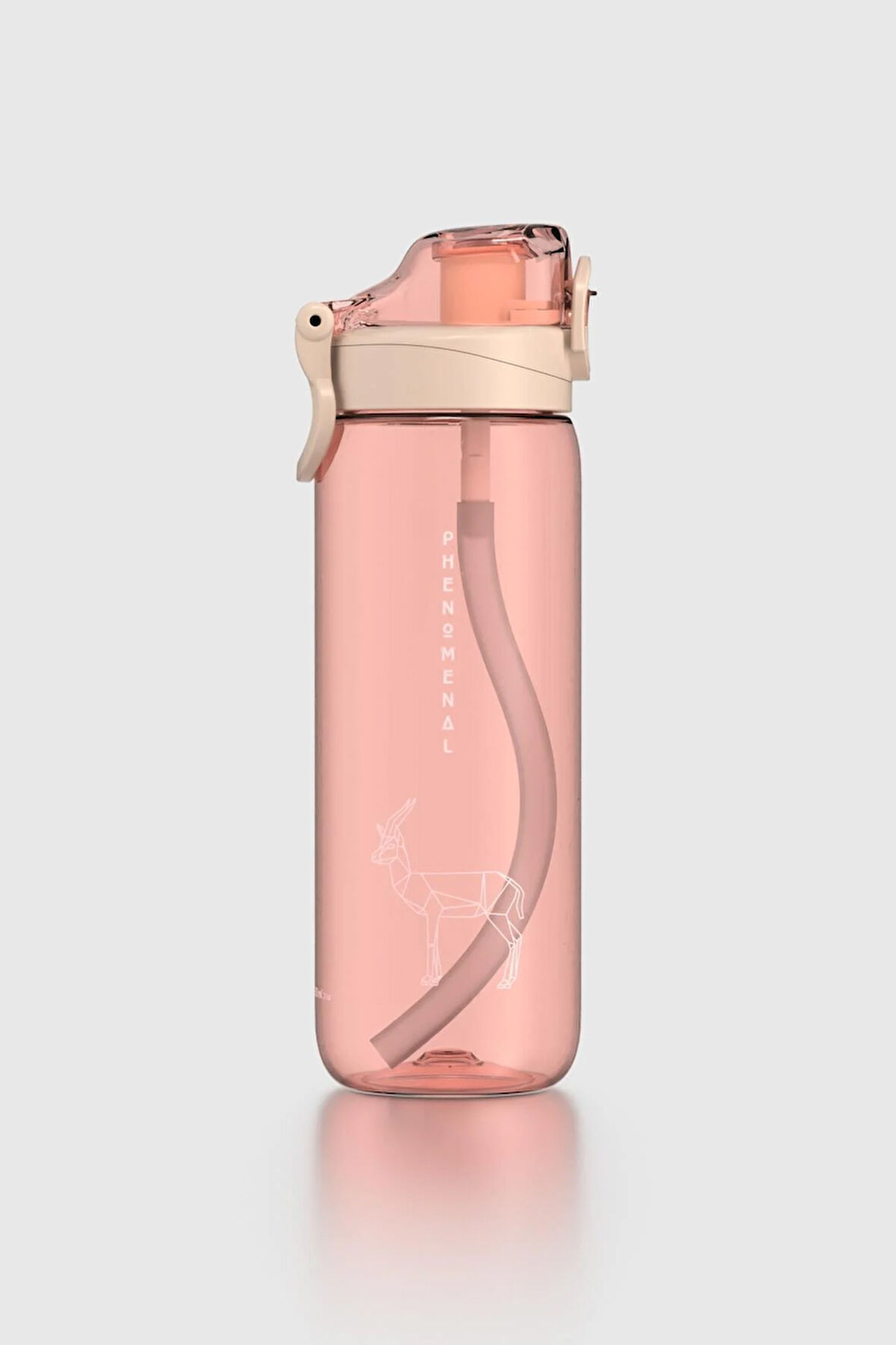 Renga Wave Duplo 630 ml Opsiyonel Pipetli Tritan Matara 912176 Bej